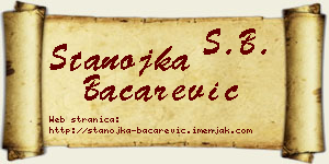Stanojka Bačarević vizit kartica